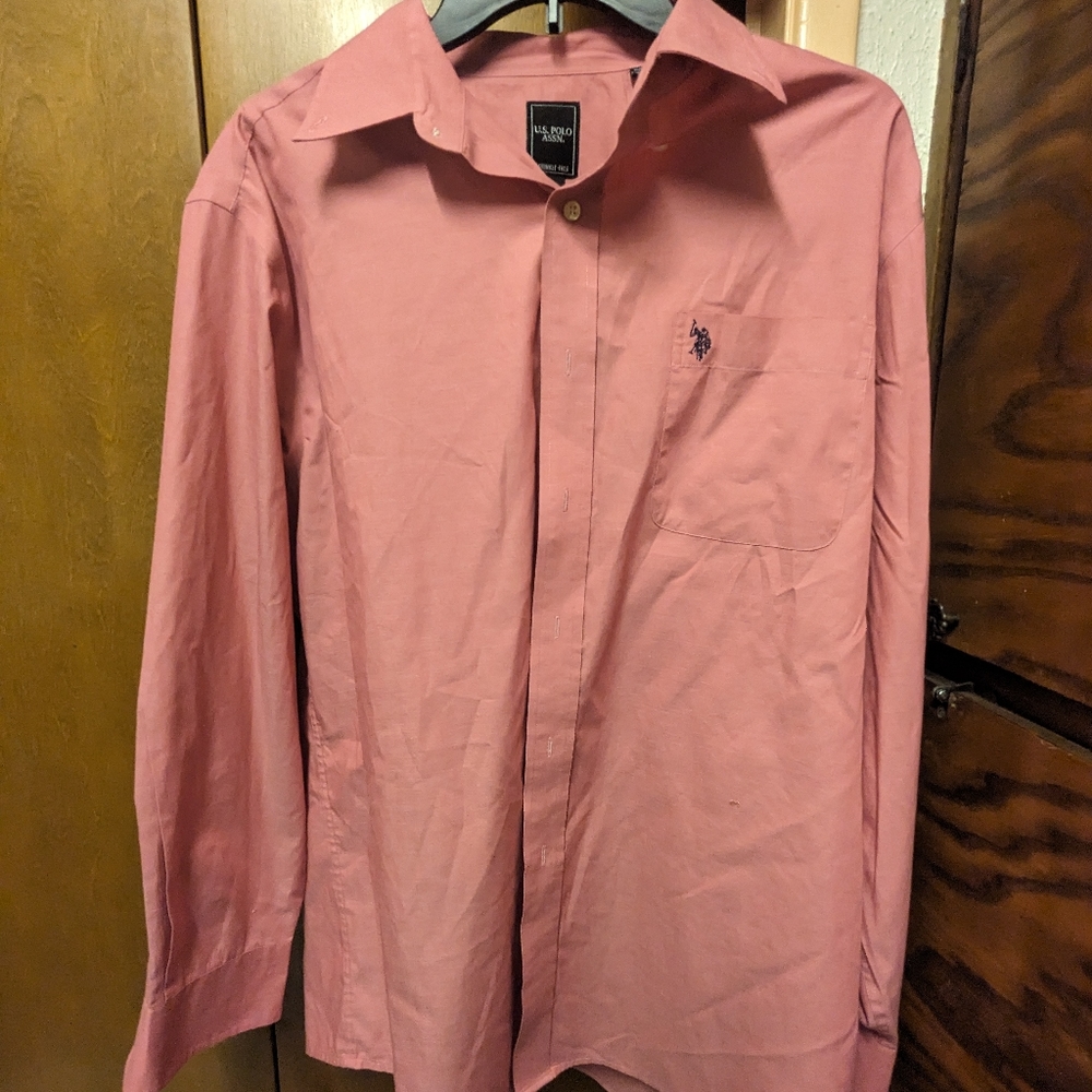 Soft Red Colored Button Up